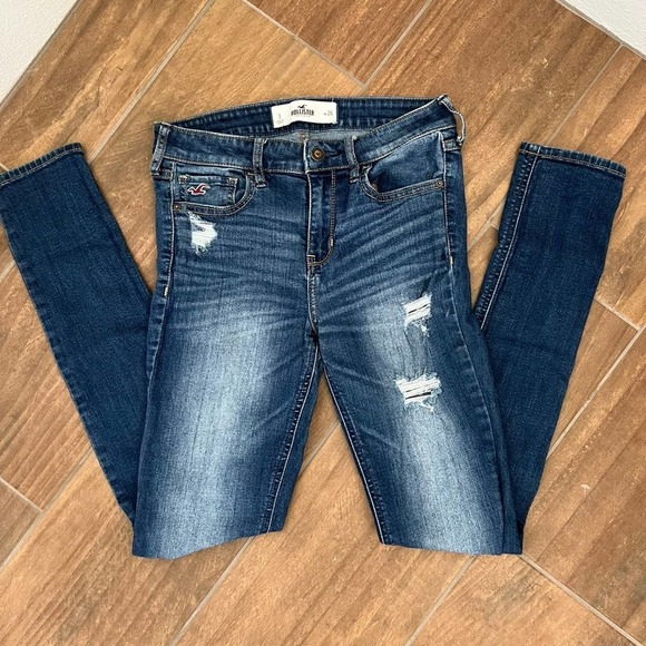 Hollister Co. Denim - Hollister Co. High Rise Dark Wash Skinny Jeans Size: 3 (W26)